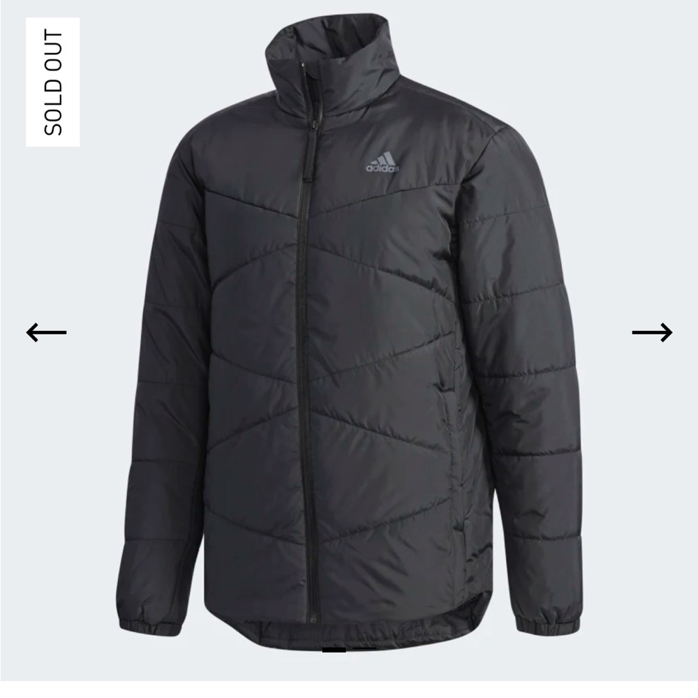 Men’s Adidas Insulated Jacket Coat Black Size 2XL